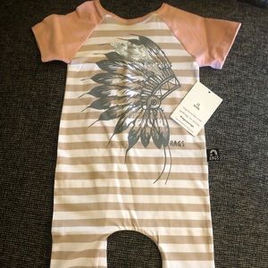 NWT 3-6mo pink stripe tribal RAGS to RACHES